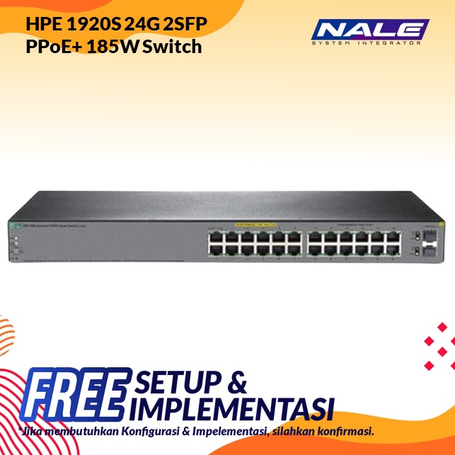 1920S 24G 2SFP PPoE+ 185W HPE OfficeConnect 1920S 24G 2SFP PPoE+ 185W Switch (JL384A) - Gambar 1