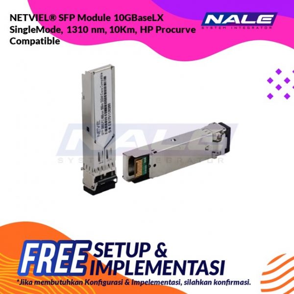 NETVIEL® SFP Module 10GBaseLX SingleMode, 1310 nm, 10Km, HP Procurve Compatible