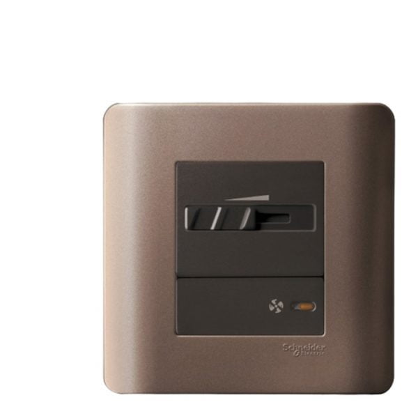 SAKLAR KONTROL ZENCELO E8431SPF_SZ 1G FLAT ELECTRONICS FAN CONTROLLER SILVER BRONZE SCHNEIDER